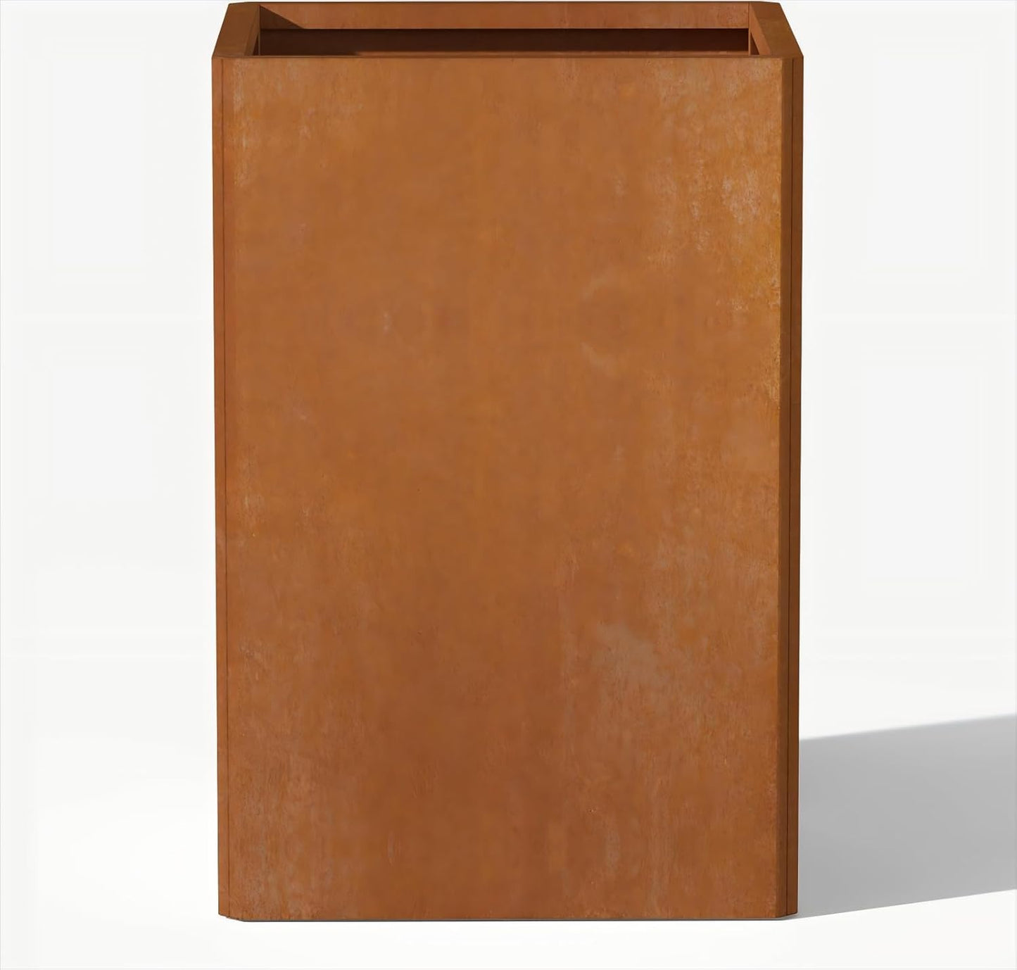 24" Tall Planter for Outdoor Plants, Large Outdoor Co-rten Steel Flower Pots, Front Porch Furniture, Garden Pots, Heavy-Duty Design Decorative Planters for Indoor/Outdoor, Patio, Balcony, Rusty