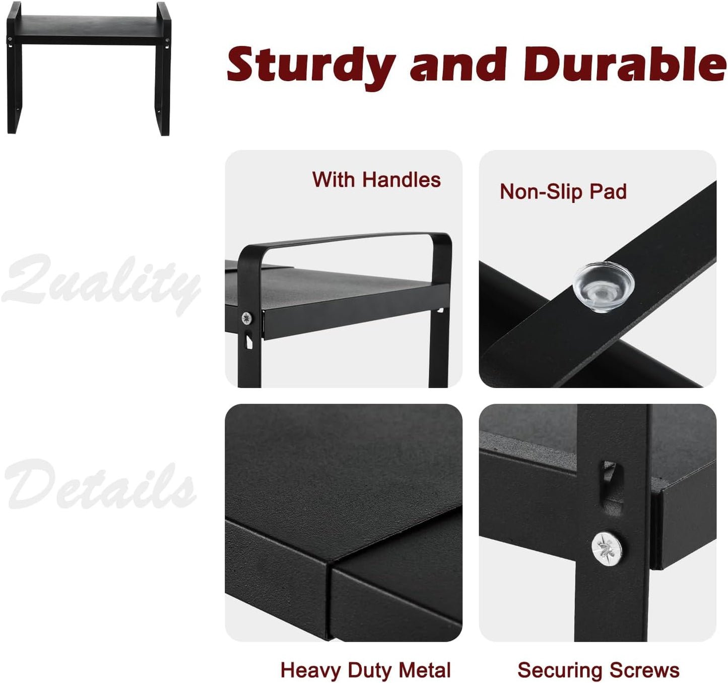 Aertiavty 3 Pack Expandable Cabinet Shelf Organizer Kitchen Shelf Riser Stackable Pantry Shelves Kitchen Organizers and Storage Metal Spice Rack Countertop Organizer Cupboard Adjustable Shelfs