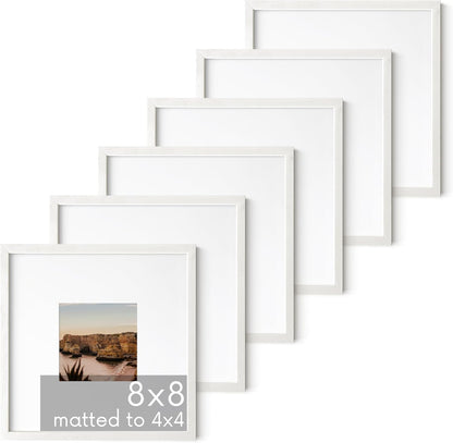 HAUS AND HUES White Square Frames Set of 6-8x8