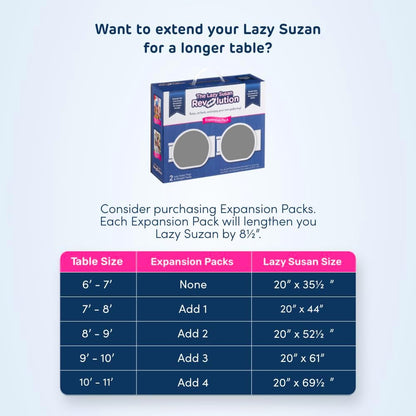 Expansion Pack - Light Gray - 2 Straight Tracks and 2 Trays. Does not Work Without the Lazy Susan Revolution Full Set (Sold Separately).
