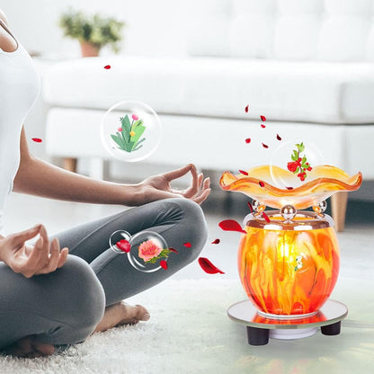 HUNANBANG Electric Oil Melt Warmer Electric Wax Melt Warmer Wax Melter Fragrance Oil Warmer Burner(LW Orange 2)