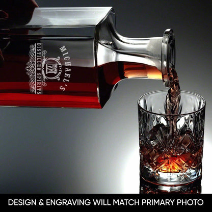 Custom Whiskey Decanter Presentation Set