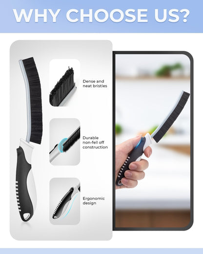 Crevice Cleaning Brushes, Scrub Brush for Hard to Reach Small Space, Home Essentials, Cleaning Supplies, Cleaning Tools for Household Use, Bathroom, Shower, Kitchen, Toilet, Window (3, Green)