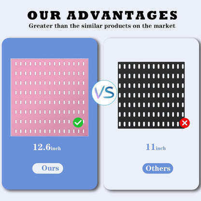 Pegboard Combination Kit, 25.2" x 25.2" Wall Mounted Storage Set with 4 Pegboards & 20 Accessories Hanging, Peg Boards Organizer