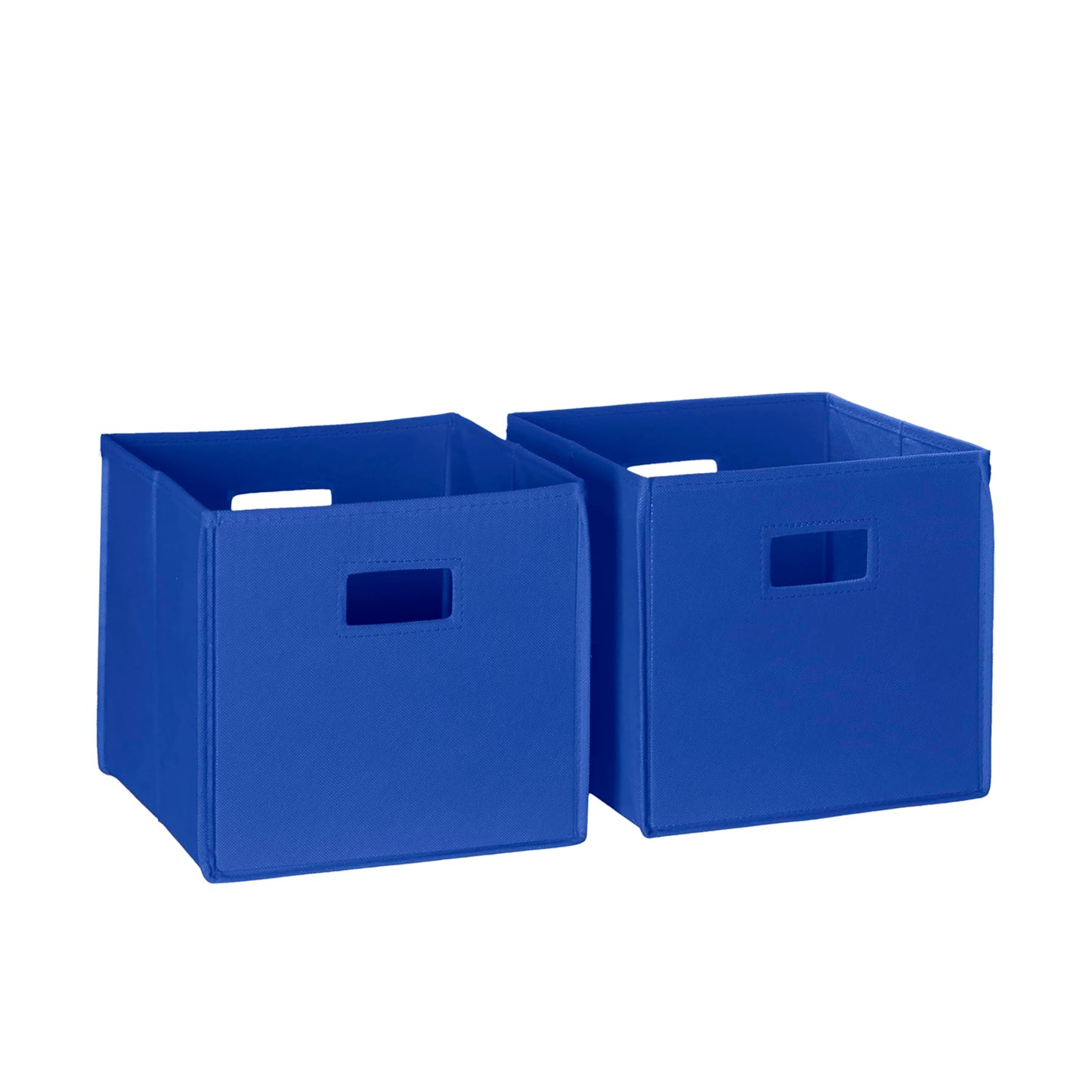 RiverRidge Folding Storage Bins - 2-pack of 10in Tall Blue Cubes