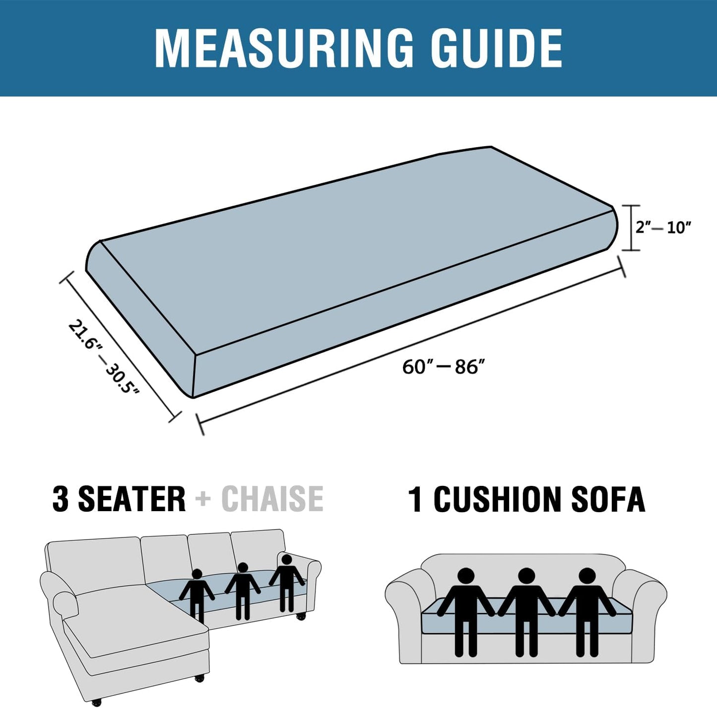 H.VERSAILTEX Velvet Stretch Individual Couch Cushion Cover Plush Cushion Slipcover for Loveseat Sofa Cushion Furniture Protector Seat Cushion Sofa Cover (1 Piece Sofa Cushion Cover, Mocha)