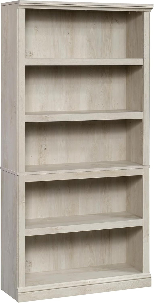 Sauder 5 Tier Book Shelf Wooden Bookcase Multipurpose Bookshelf for Home Office, Living Room, in