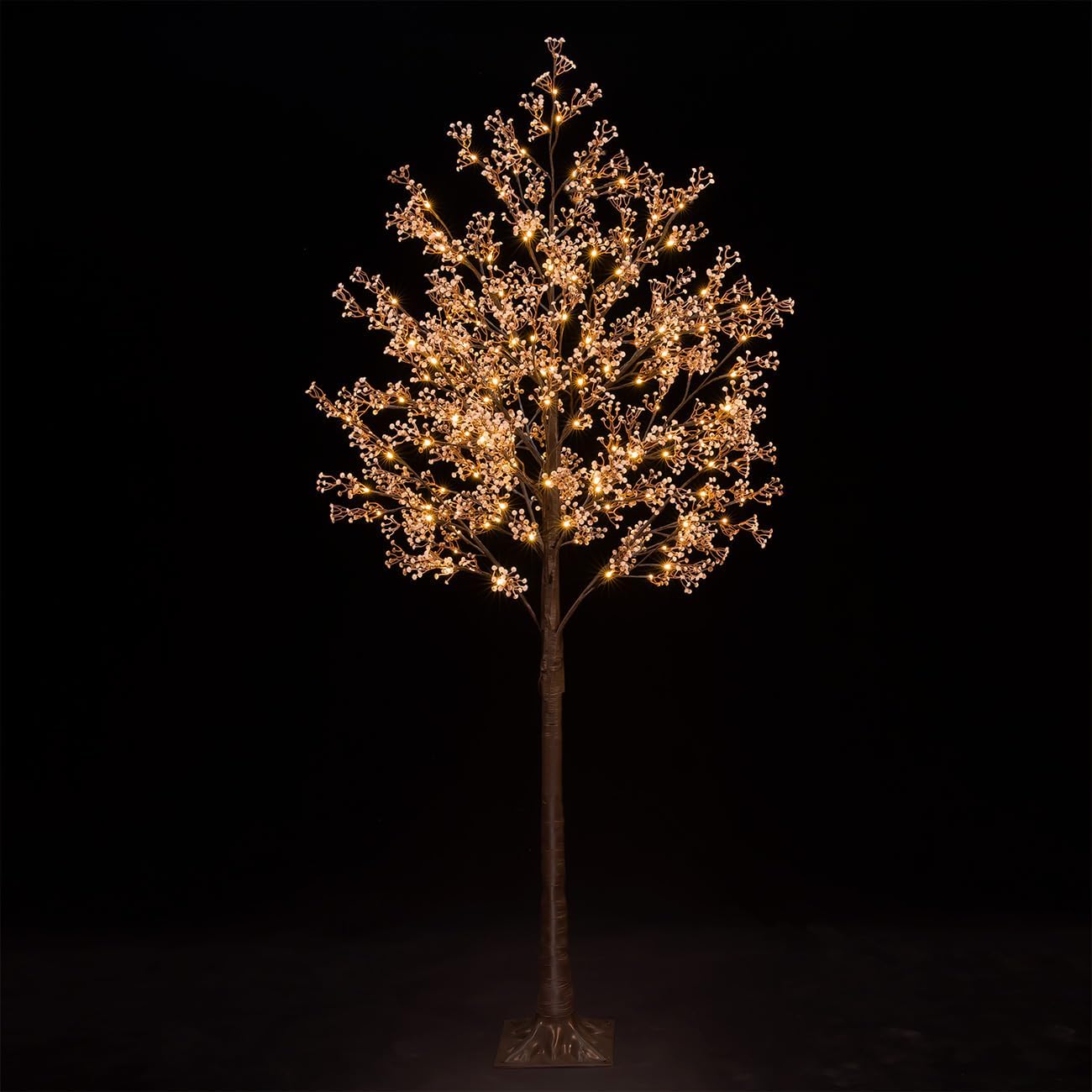 6ft Lighted Baby's Breath Tree with 184 Warm White LED Lights for Holiday Decor - Dimmable, UL Certified, Waterproof - Ideal for Indoor and Outdoor Decoration