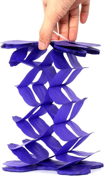 Black-Orange Purple Halloween Party-Decorations Streamers-Garland - 12pcs 4-Leaf Clover Paper Streamer,Graduation Wedding Birthday Bachelorette Baby Bridal Shower Banners Decor Ouruola