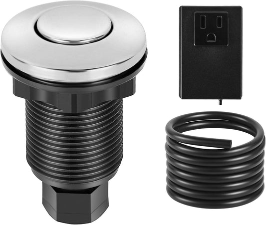 VEVOR Garbage Disposal Air Switch Kit, 2.5" Sink Top Air Switch for Food Waste Disposal, Polished