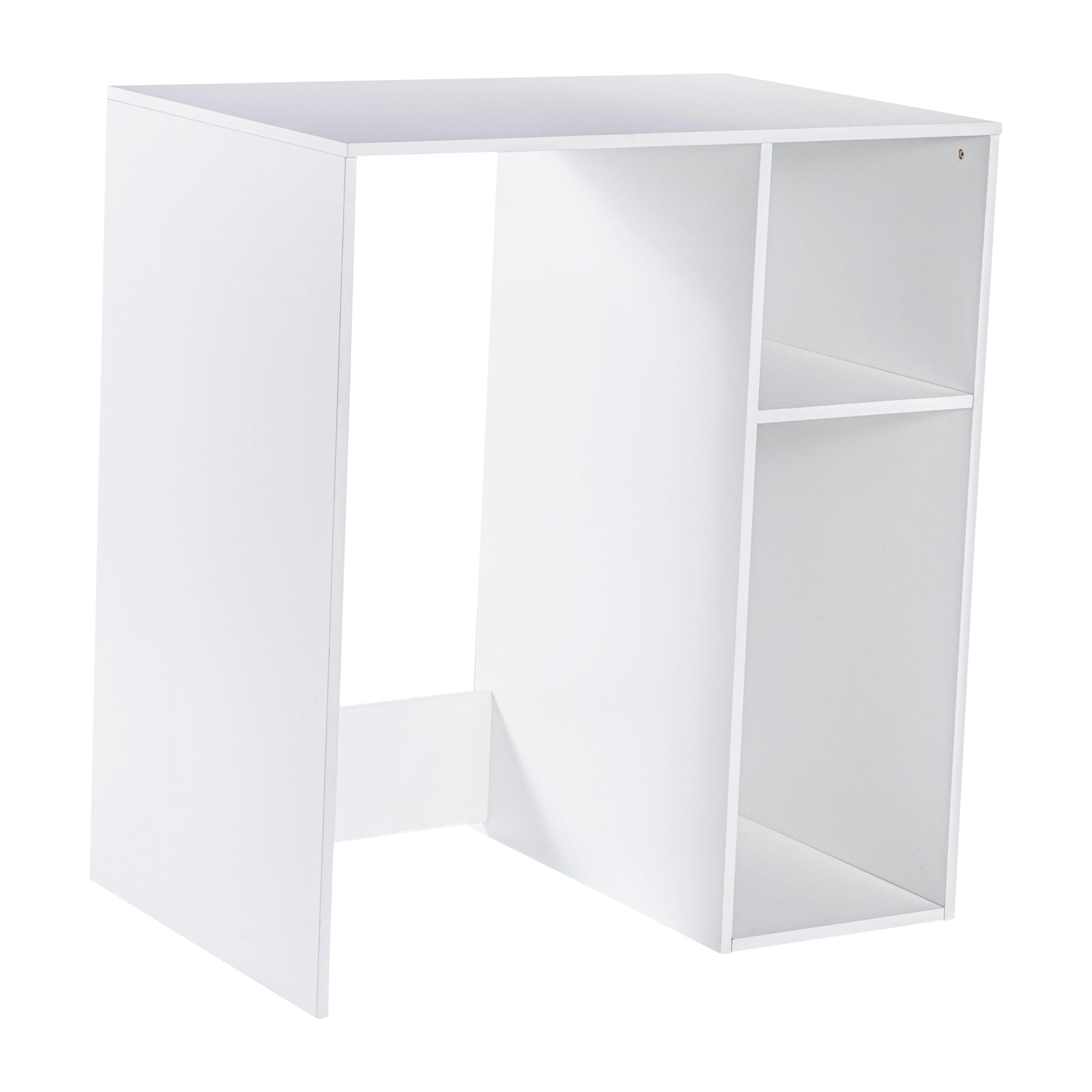 Flash Furniture Mini Fridge Bookshelf with Multiple Cubbies, White