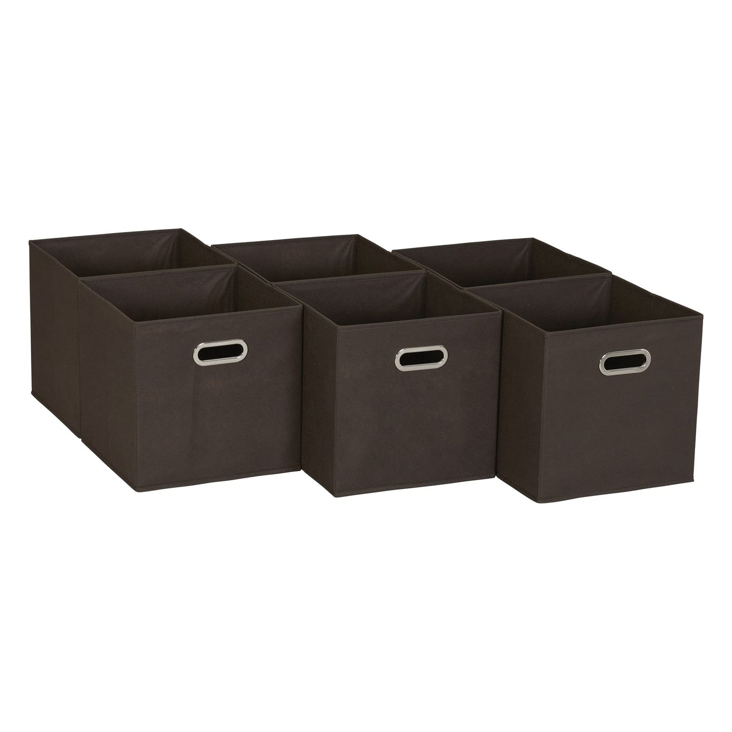 Household Essentials Fabric Storage Bins in Strong Poly‑Woven Fabric with Sturdy Chipboard Sides