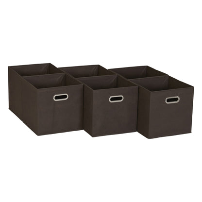Household Essentials Fabric Storage Bins in Strong Poly‑Woven Fabric with Sturdy Chipboard Sides