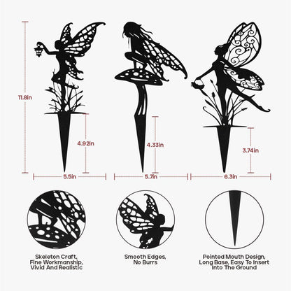 Decorative Garden Stakes, Fairy Garden Statues for Home and Garden (6)