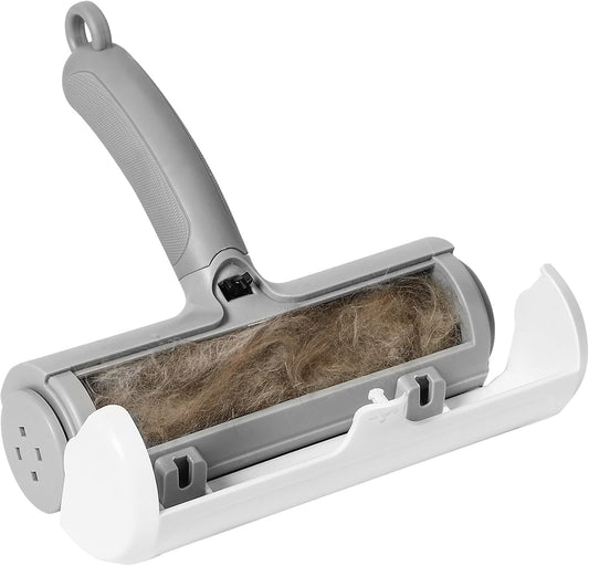 Pet Fur Remover - Pet Hair Roller Reusable for Cats and Dogs, One-Button Pop-Open, Static Cling Technology, Self-Cleaning Design