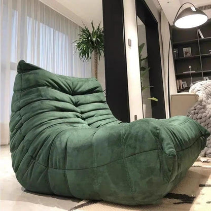 Modern Living Room Chair, Big Bean Bag Adult Floor Sofa, Togo Recliner Memory Foam Lazy Couch Suitable Balcony for Fireside Chair (White)