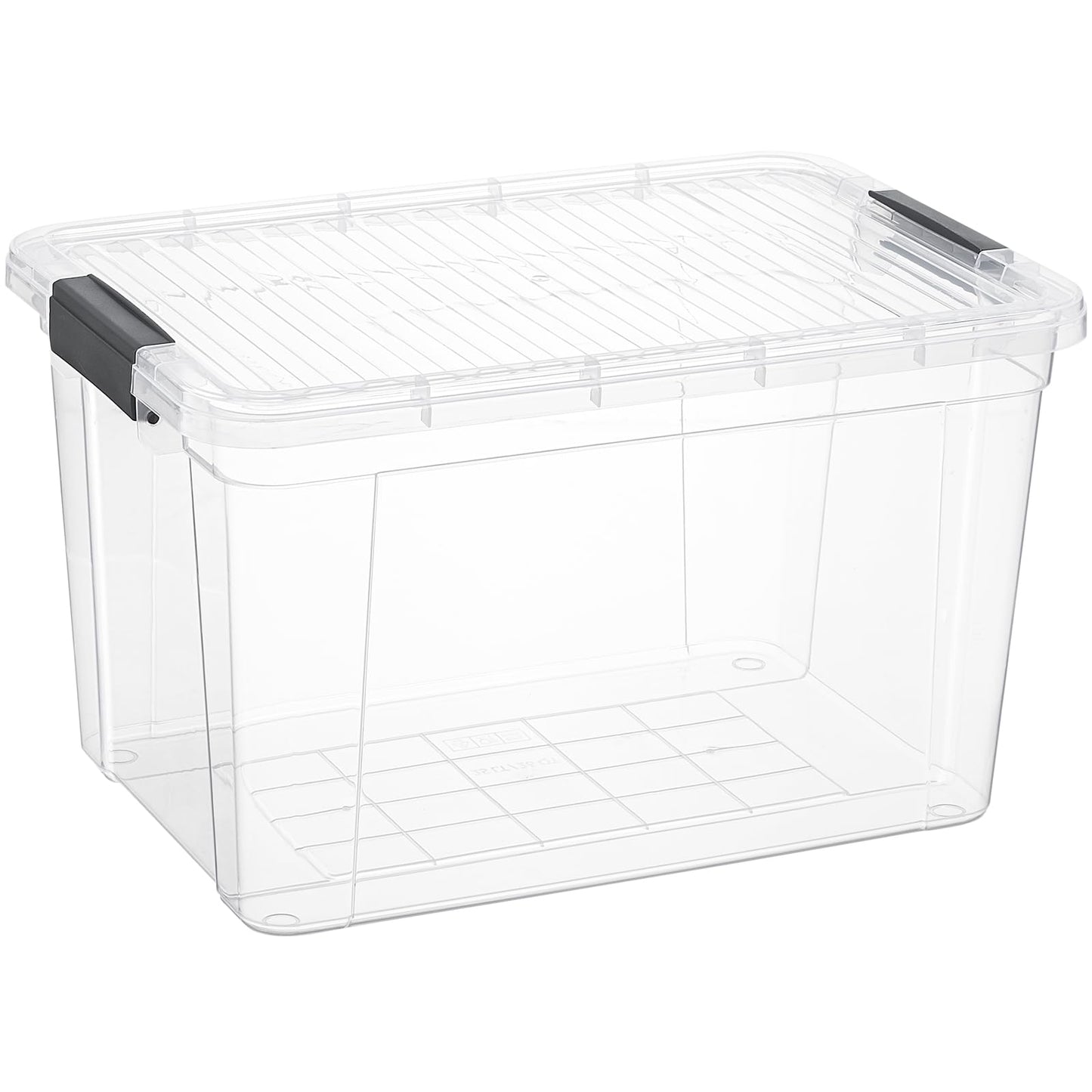 Superio Clear Storage Box with Lid, 26.5 Quart Plastic Container Bins for Organizing, Stackable