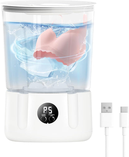 Mini Washing Machine,3000mAh Rechargeable Portable Underwear Washing Machine,Quiet and Lightweight,Deep Cleans Clothes,Low Noise,Small and Light,Suitable for Travel,Dormitory,RV and Apartment Use
