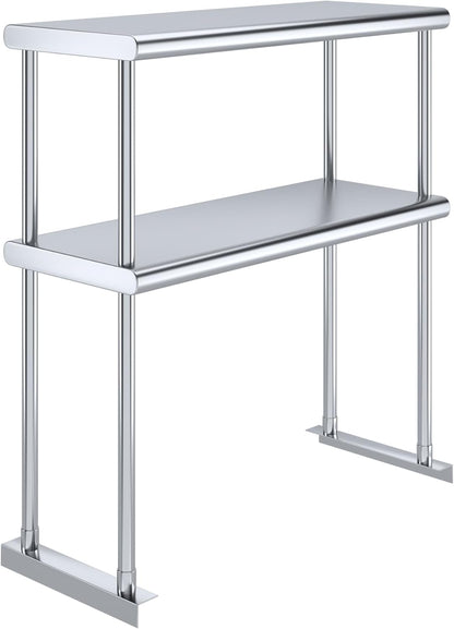 AmGood Double OverShelf Stainless Steel NSF - Many (30" Long x 12" Deep)