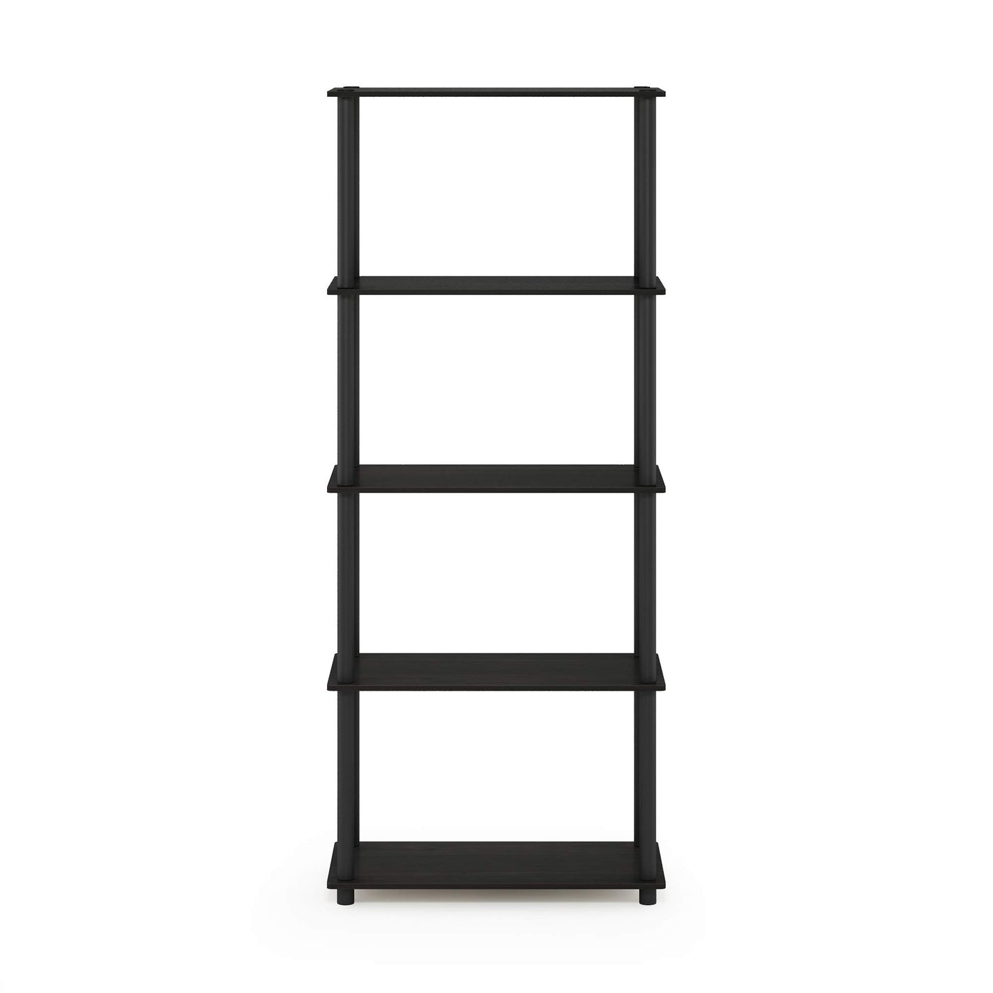 Furinno TURN-N-TUBE Storage Shelves, 5-Tier Book Shelf, Corner Shelf, Toolless Open Shelves, for