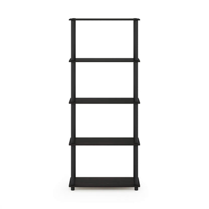 Furinno TURN-N-TUBE Storage Shelves, 5-Tier Book Shelf, Corner Shelf, Toolless Open Shelves, for