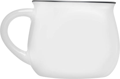 DISCOUNT PROMOS Glazed Campfire Coffee Mugs 12 oz. Set of 10, Bulk Pack - Perfect for Coffee, Tea, Espresso, Hot Cocoa, Other Beverages - White