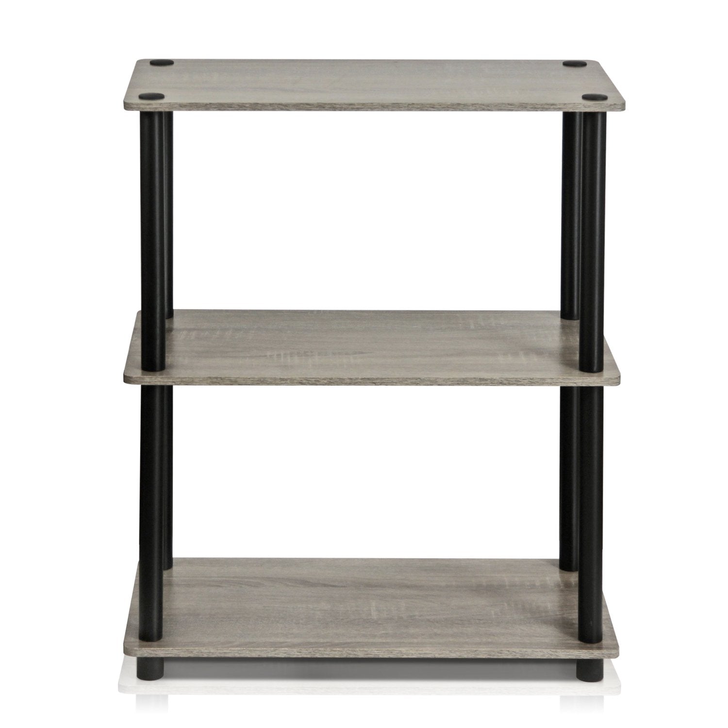 Furinno TURN-N-TUBE Storage Shelves, 3-Tier Book Shelf, Corner Shelf, Toolless Open Shelves, for