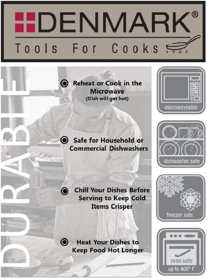 Denmark White Porcelain Chip Resistant Scratch Resistant Commercial Grade Serveware, 3 Piece Serving Bowl Set