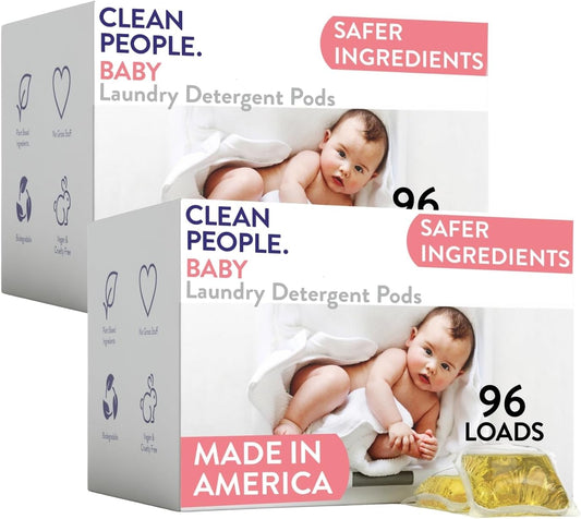 The Clean People Laundry Detergent Pods - Recyclable Packaging, Hypoallergenic, Stain Fighting