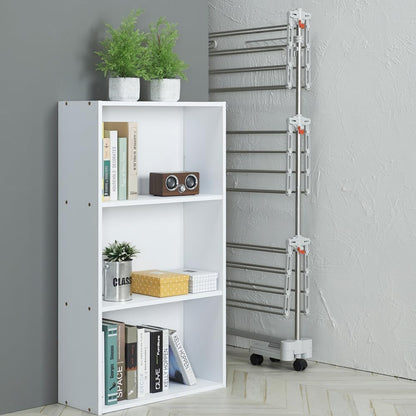 Foldable Laundry Drying Rack with Wheels - 48 Drying Rods, Heavy Duty, Movable, Perfect for Clothes, Duvet, Socks, Bed Linen, Sheets, 6 Wings