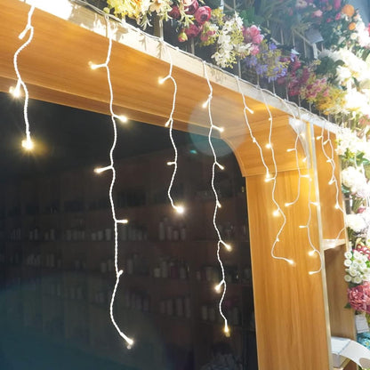 YASSEN Bluetooth APP Fairy Lights - 300 LED 30ft Icicle Style String Lights for Indoor & Outdoor Decorations (Warm White)