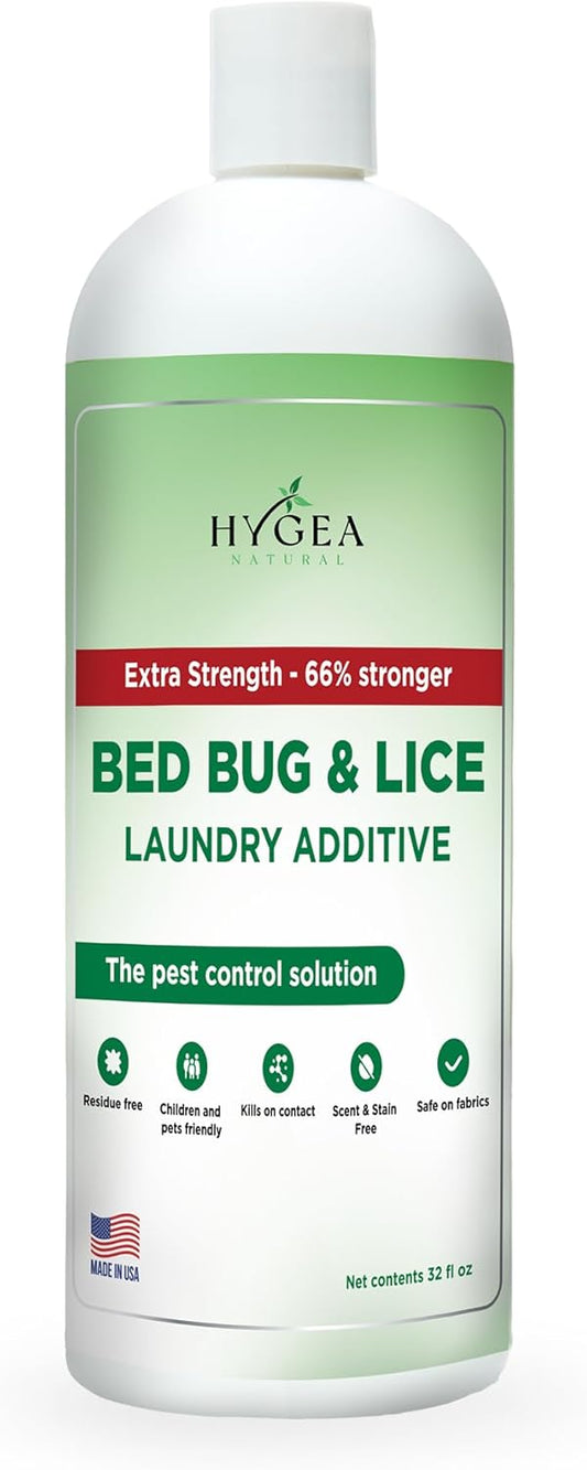 Lice & Bed Bug Extra Strength Laundry Additive - Environmentally Responsible, Odorless & Stain-Free