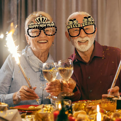 Happy New Year’s Eve Glasses 2026 - Pack Of 12 | New Year’s Eve Party Supplies 2026 | Happy New Year Glasses 2026, Happy New Year Decorations 2026 | New Year’s Glasses, New Year’s Eve Decorations