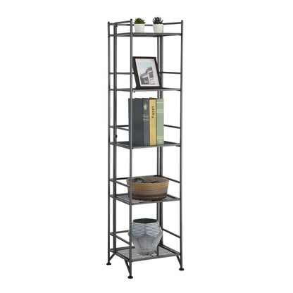 Convenience Concepts Xtra Storage Shelves - 5-Tier Folding Metal Storage Shelves, Closet Organizer