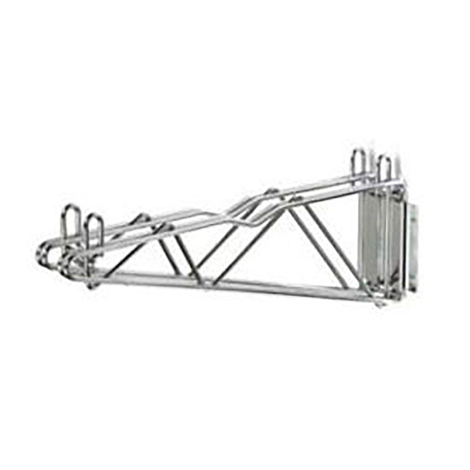 Nexel 18" Fixed Wall Mount Double Wire Shelf Bracket, Chrome Finish