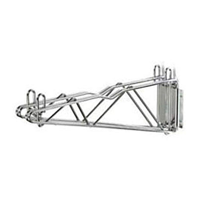 Nexel 18" Fixed Wall Mount Double Wire Shelf Bracket, Chrome Finish
