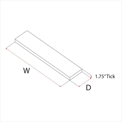 URBANDI, Rustic Floating Shelves, Set of 2, Hidden Bracket, Solid Wood, Heavy Duty, Wall Mounted Shelves, (Grey, 48Wx10D)