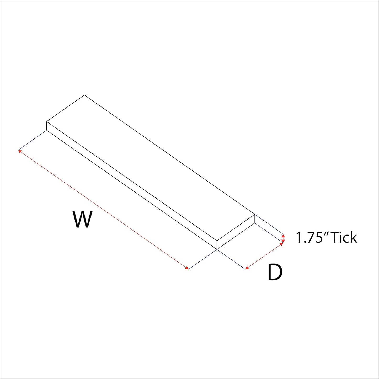 URBANDI, Rustic Floating Shelves, Set of 2, Hidden Bracket, Solid Wood, Heavy Duty, Wall Mounted Shelves, (Brown, 48Wx12D)