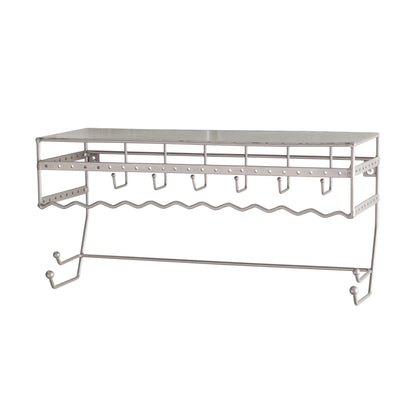 Simplify Wall Mounted Jewelry Organizer | Dimensions: 14.6"x 3.9"x 7.5" | 1 Tier | Home