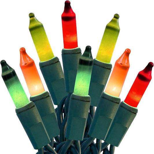 HISHINY Christmas String Lights 100 Count Pastel Mini Decorations Lights with Green Wire for Christmas Outdoor Decorations Indoor Decor,UL Certified (21feet)