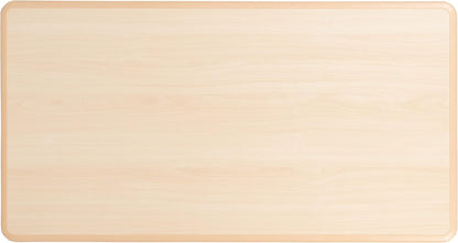 EMMA + OLIVER 23.625" W x 47.25" L Rectangle Natural Plastic Activity Table Set with 6 Chairs