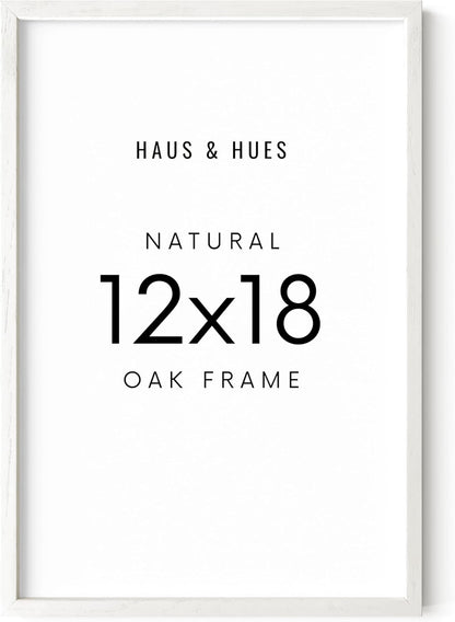 HAUS AND HUES Standalone White Oak Frame Set of 1-12x18