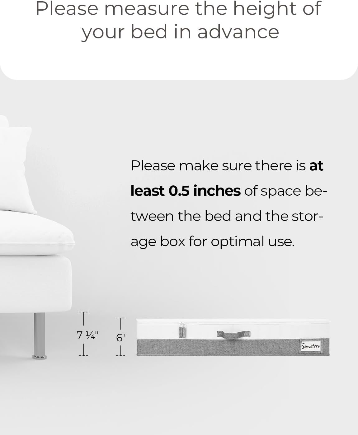 StorageWorks Large Under Bed Storage Containers with Handles and Label Holder, 2 Pack Ultra-thick Fabric Underbed Bins, Closet Organizer for Clothes, Blankets, Sweater