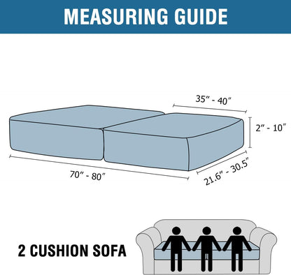 H.VERSAILTEX Velvet Stretch Couch Cushion Cover Plush Cushion Slipcover for Chair Loveseat Sofa Cushion Furniture Protector Seat Cushion Sofa Cover (2 Piece Large Sofa Cushion Covers, Mocha)