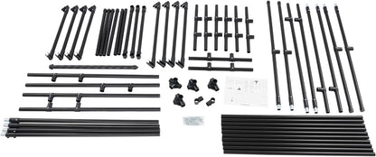 Garden Trellis for Climbing Plants,Outdoor Garden Arch Arbor Trellis,Steel Garden Trellis Wedding Arches for Ceremony Decoration 11.81x1.31x8.86ft (Black)