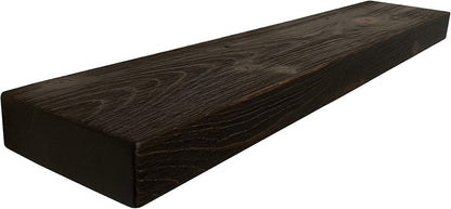 joelsantiques - 72 Inch Wooden Floating Shelves for Wall - 72x8x2 in - Made of Natural Wood - Long Heavy Duty Rustic Wall Shelves for Bedroom - Perfect for Living Room, Kitchen - Mocha
