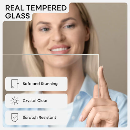 Homeforia 20x20 Wood Picture Frame, High End Natural Oak 20 x 20 Square Light Wooden Frames with Mat 16 by 16 inch Photo, 20by20 Poster Frames Matted to 16x16 Print, Tempered Glass, Wall Kit, Set of 1