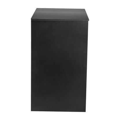 Flash Furniture Mini Fridge Bookshelf with Multiple Cubbies, Black