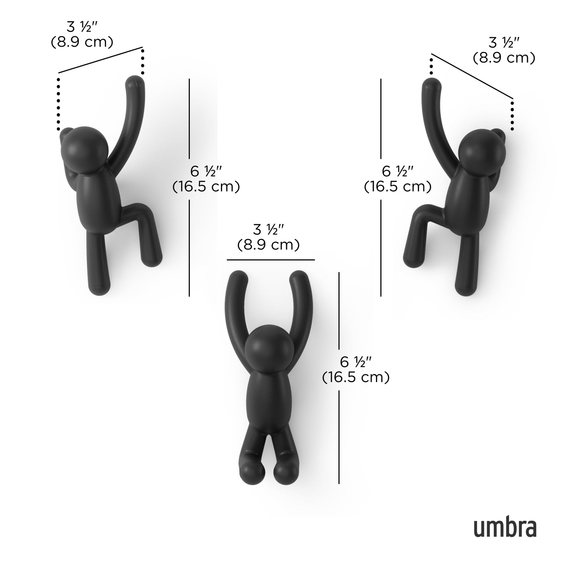 Umbra Buddy Wall Hooks – Decorative Wall Mounted Coat Hooks for Hanging Coats, Scarves, Bags