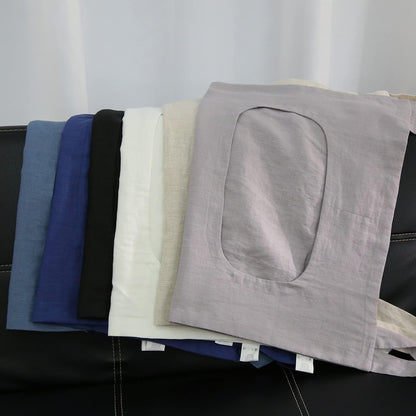 Amazhiyu 100% Linen Door Hanging Laundry Hamper Bag, 19x27 Inches Yellow